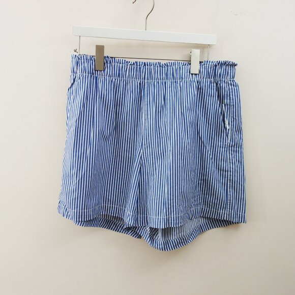 Old Navy High-Waisted Striped Pull-On Shorts in Blue / White Size L NWT - Picture 4 of 10